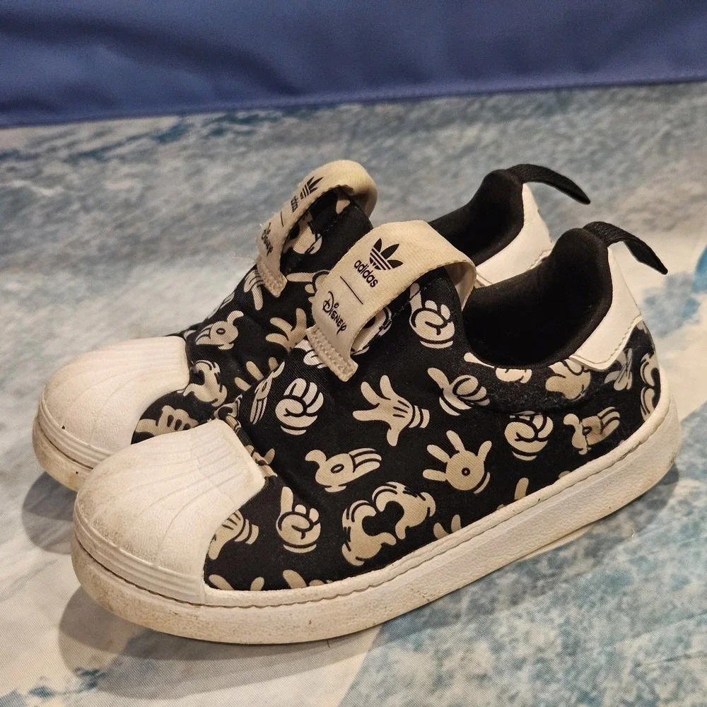 Disney‎ Adidas Mickey Mouse Superstar 360 Slip On Shoes Kids Size 12